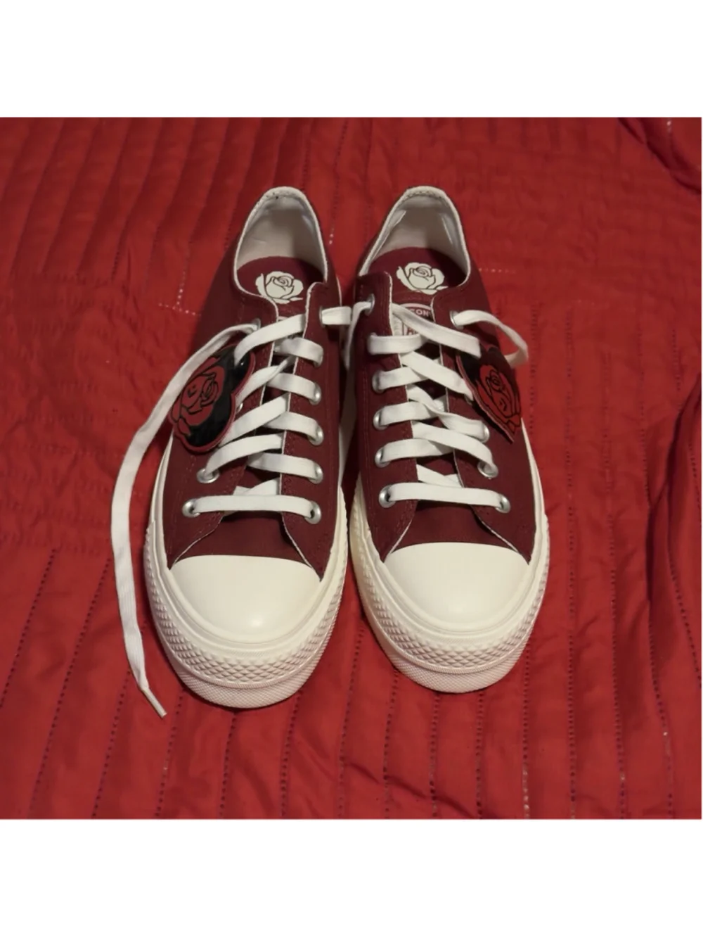 Converse A13653C All Star Valentines Day Womens Sneakers In Dark Red US 8